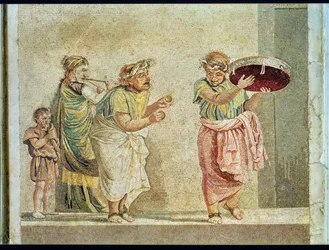Les musiciens de rue, vers 100 av. J.-C.